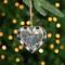 4.25" Black and White Buffalo Plaid Heart with Reindeer Christmas Ornament
